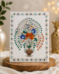 15x12-Inch Rectangular Floral Inlay White Marble Tray