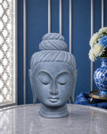Artisanal 9-Inch Handcrafted Black Marble Buddha Head Statue